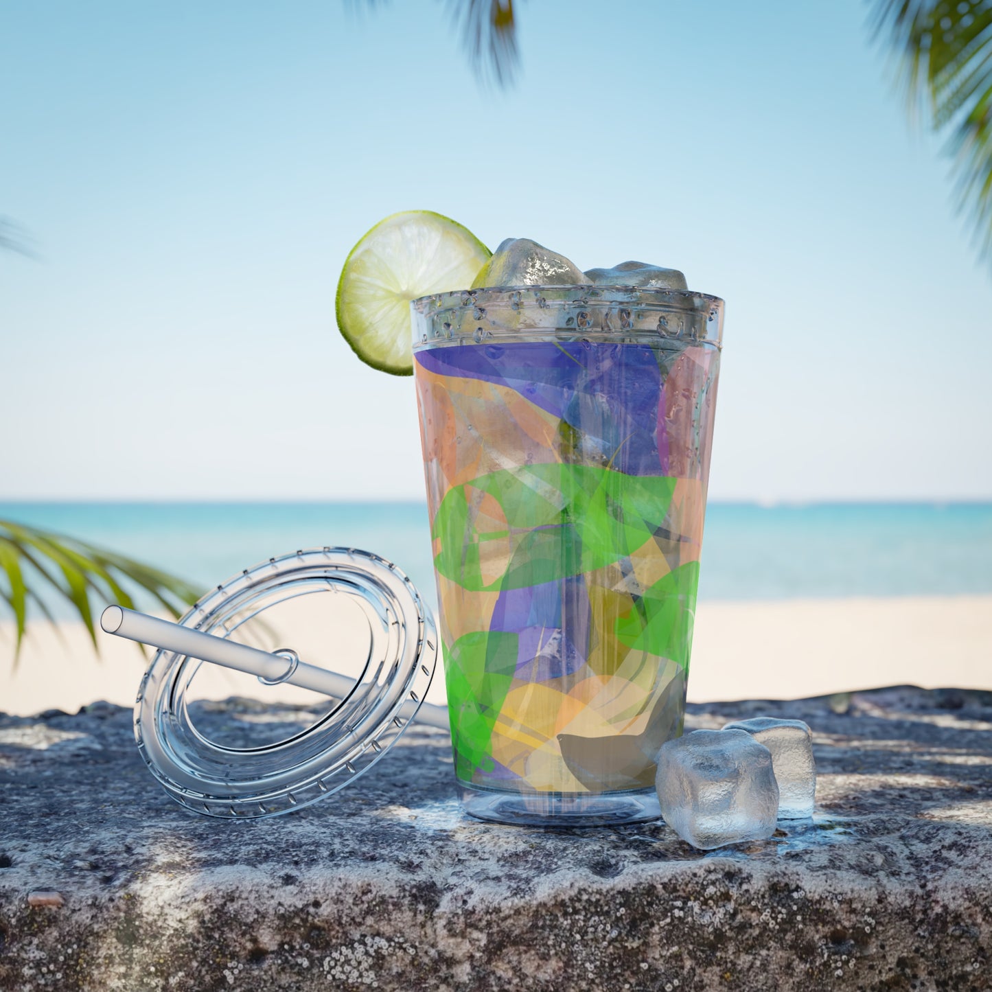 Sunsplash Tumbler with Straw, 16oz