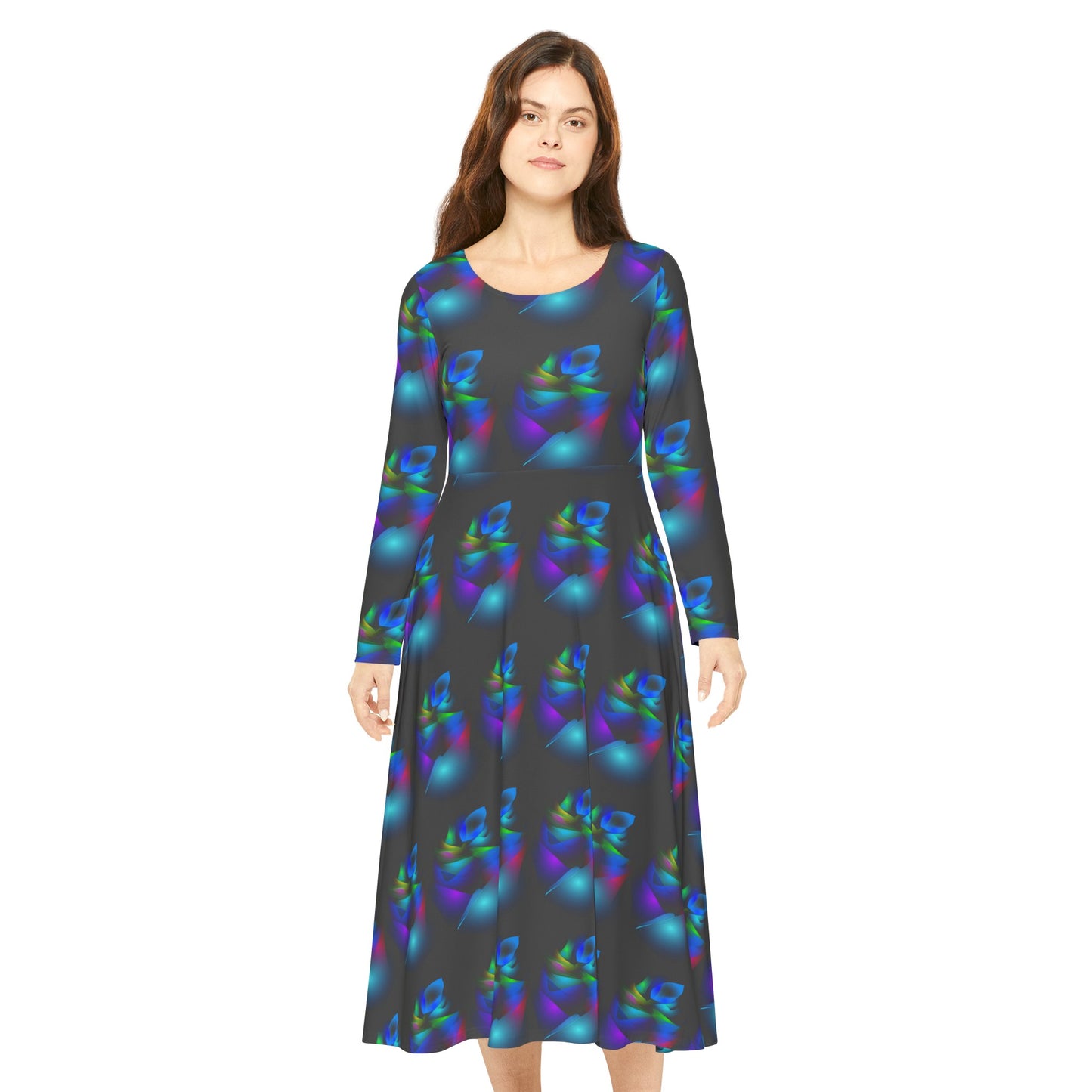 Women's Long Sleeve Dance Dress (AOP)