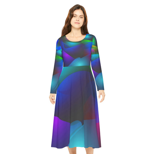 Women's Long Sleeve Dance Dress (AOP)